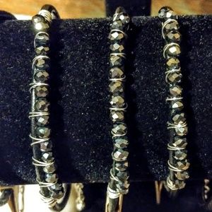 Wire Wrapped Beaded Bracelets
